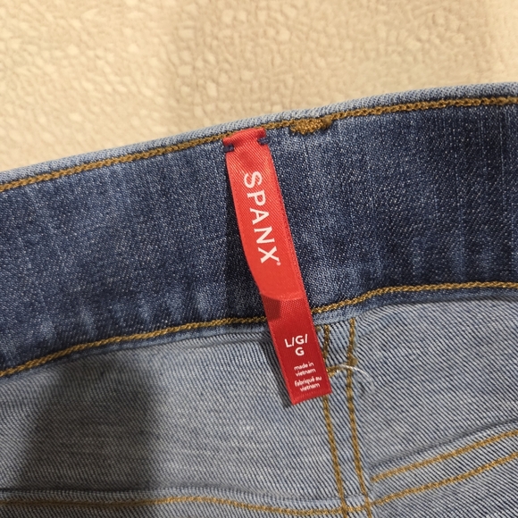 Spanx Wide-Leg Crop Jeans, Size L - Picture 5 of 12
